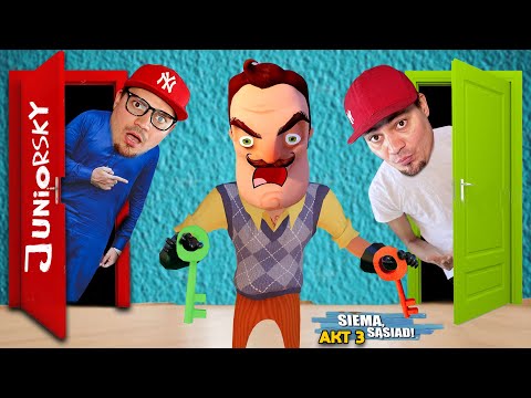 😱 DOM SĄSIADA JEST OGROMNY! SIEMA SĄSIAD AKT 3 (Juniorsky Hello Neighbor Część 3) 😱