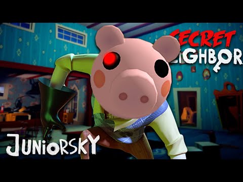 🐷 SĄSIAD TO PIGGY! + FAJF NOCY U SĄSIADA | Secret Neighbor (nowe mapki) 🐷