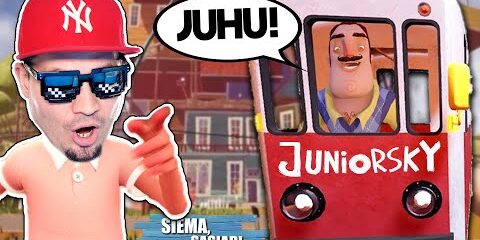 😝 JAZDA NA KOLEJCE OD SĄSIADA! (Juniorsky Hello Neighbor Część 4) 😝