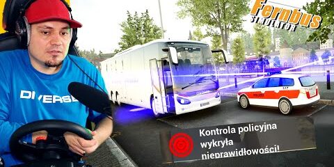 MOJA PIERWSZA KONTROLA POLICYJNA! *doigrałem się* 🚌 Fernbus Simulator