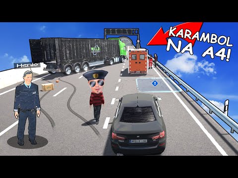 KARAMBOL NA AUTOSTRADZIE! 👮‍♂️ Symulator niemieckiej drogówki