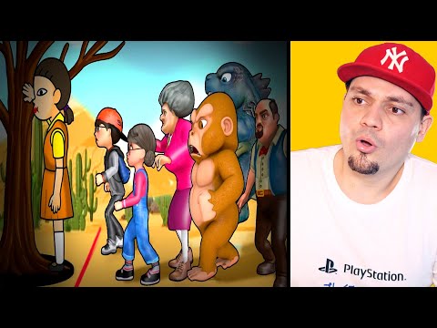 GRANNY, EVIL NUN CZERWONE ZIELONE SQUID GAME! 😮