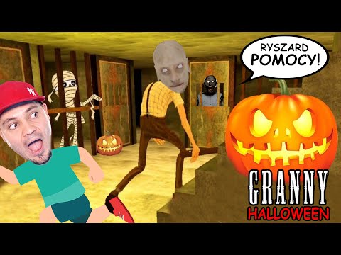 GRANNY I GRANDPA HALLOWEENOWE PRZYJĘCIE! *poszło źle* 🎃 Granpa And Granny House Escape