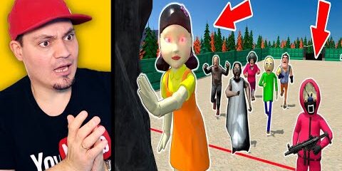 GRANNY GRANDPA HELLO NEIGHBOR W SQUID GAME! 🙀