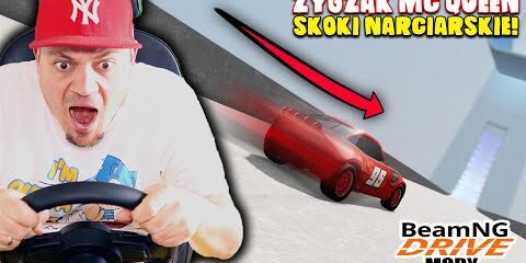 ZYGZAK MCQUEEN SKOKI NARCIARSKIE! 🚗 Beam NG Ski Jump