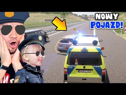 👮‍♂️ POŚCIG NOWĄ POLICJĄ! 👮‍♀️ SYMULATOR DROGÓWKI | AUTOBAHN 3 👮‍♀️ JUNIORSKY Z CÓRKĄ