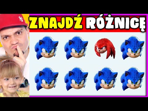 🕵️ ZNAJDŹ RÓŻNICĘ! (SONIC VS AMY VS KNUCKLES) | JUNIORSKY Z CÓRKĄ