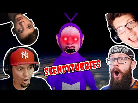 😨 TELETUBIŚ VS 4-ECH YOUTUBERÓW *zjadł nas mocno* | The Tabung Slendytubbies