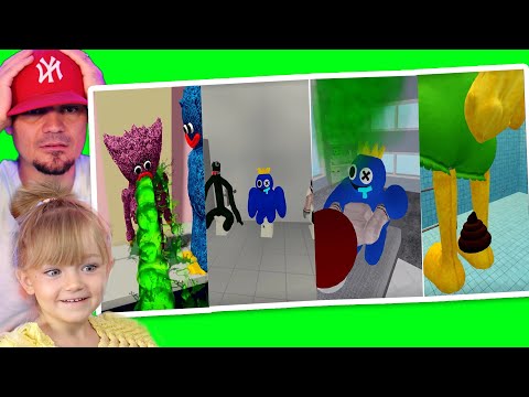 💙 Rainbow Friends OBRZYDLIWE FILMY! | Juniorsky Z Córką Reakcje