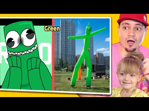 💙 Rainbow Friends w PRAWDZIWYM ŻYCIU? Oceniamy! | Juniorsky Z Córką Reakcje