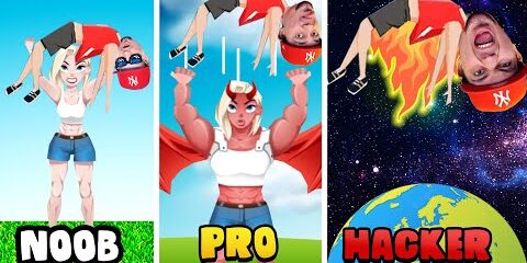 💪 NOOB vs PRO vs HAKER w LADY TOSS! 💪