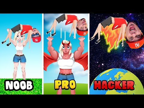💪 NOOB vs PRO vs HAKER w LADY TOSS! 💪