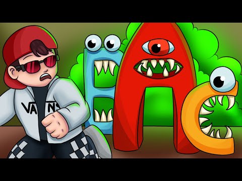 😯 STRASZNE LITERKI! [STRASZNA HISTORIA] | Juniorsky Gra Roblox Escape ABC Lore z/ @Hejtazz