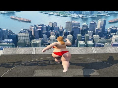 🏙️ GRUBA KOBIETA SKACZE Z WIEŻOWCA | Try To Fly
