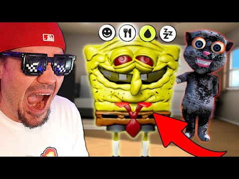 😮 *TALKING JANUSZ* POKAZAŁ MI STRASZNEGO SPONGEBOB’A! *straszne* 😮