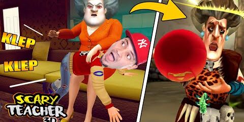 😂 PANI TEODOR POWRACA, ALE JEST JASKINIOWCEM | Scary Teacher 3D Stoneage 😂