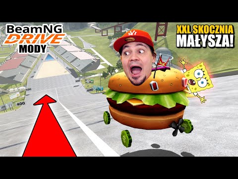 🍔 KRABOBURGER (Spongebob) vs XXL SKOCZNIA MAŁYSZA w BEAM.NG Mody 🍔