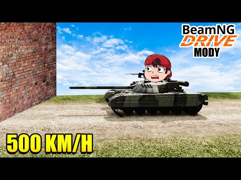 🧱🚙 CZOŁGI vs ŚCIANA w BEAM.NG Mody 🧱🚙