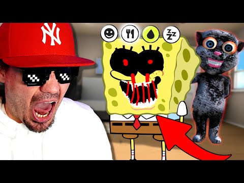 😮 *TALKING JANUSZ* POKAZAŁ MI STRASZNEGO SPONGEBOB’A! 2.0 *straszne* 😮