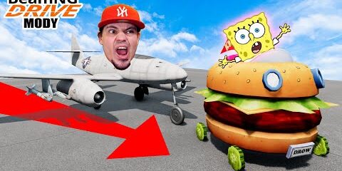 🍔 KRABOBURGER (Spongebob) vs SAMOLOT w BEAM.NG Mody 🍔
