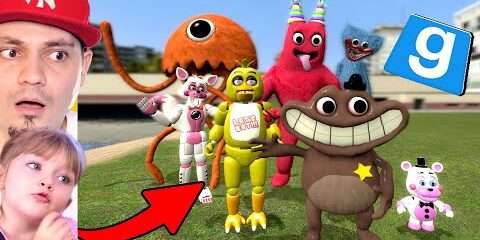 🙀 Oceniamy GARTEN OF BANBAN vs POPPY PLAYTIME vs FNAF * śmieszne walki * w GARRY’S MOD z LARĄ 🙀