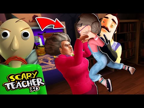 🦇 SIOSTRA SĄSIADA PANI TEODOR I NOWE PRANKI 2023! | Scary Teacher 3D #19