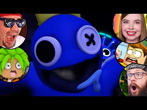 JUMPSCARE BLUE w RAINBOW FRIENDS 2 REAKCJE YOUTUBERÓW ADMIROS, JUNIORSKY