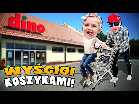 🛒 ŚCIGAM SIĘ z córką KOSZYKAMI Z DINO! | Cart Racer