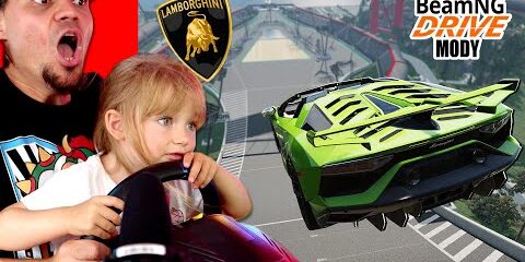 🏎️ LAMBORGHINI ZA 3.000.000$ vs XXXXXL SKOCZNIA MAŁYSZA (nowa mapa) | Beam.NG Mody