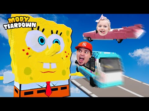 🚗 SAMOCHODY vs SPONGEBOB w TEARDOWN (Mody)