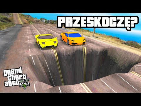 🚗 Testuję SAMOCHODY kontra GIGANTYCZNE dziury w GTA 5! | Grand Theft Auto 5 (Mody)