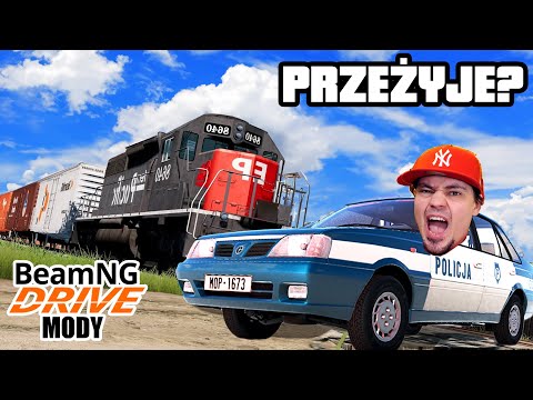 WYPADKI KOLEJOWE W BEAM.NG: Policja vs Pociąg?! 🚗 Beam.NG Mody