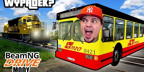 WYPADKI KOLEJOWE W BEAM.NG: Warszawski Autobus vs Pociąg?! 🚗 Beam.NG Mody