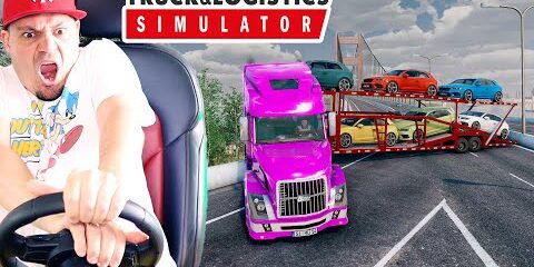 Wiozę AUDI RS3 moją RÓŻOWĄ CIĘŻARÓWKĄ! *chyba nie dojadę* 🚚 Logistics Simulator