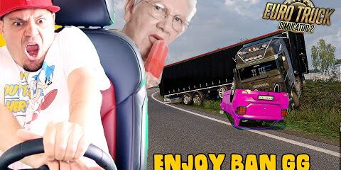 Jedzie BABCIA różową DACIĄ i DOSTAJE BANA! *na tydzień!!!!!* 🚛 Euro Truck Simulator 2
