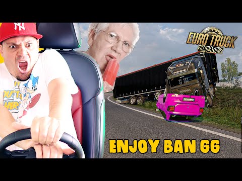 Jedzie BABCIA różową DACIĄ i DOSTAJE BANA! *na tydzień!!!!!* 🚛 Euro Truck Simulator 2