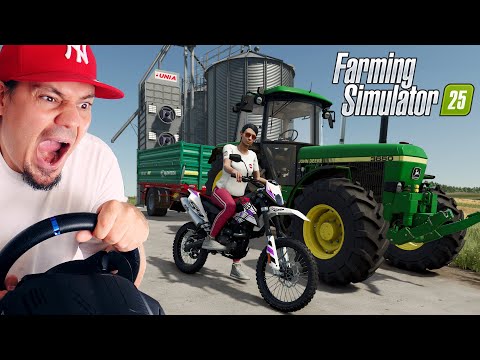 🚜 KUPIŁEM MOTOCYKL *APRILIA* I JEŻDZĘ PO KŁODZKU *sąsiedzi mnie nie lubią* | Farming Simulator 25