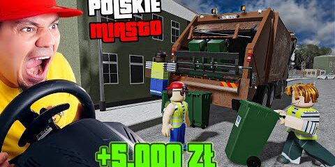 🚛🗑️ MOJA PRACA JAKO ŚMIECIARZ W DARŁOWIE! | Polish Car Driving