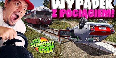 🚘 CZOŁOWE ZDERZENIE SATSUMY Z POCIĄGIEM! *bolało* W *MY SUMMER CAR*! | My Summer Car #53