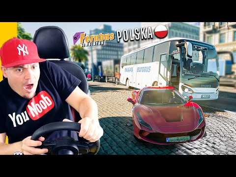 🚌 SINDAD i WYPADEK z FERRARI w WARSZAWIE! droga naprawa | Fernbus Simulator